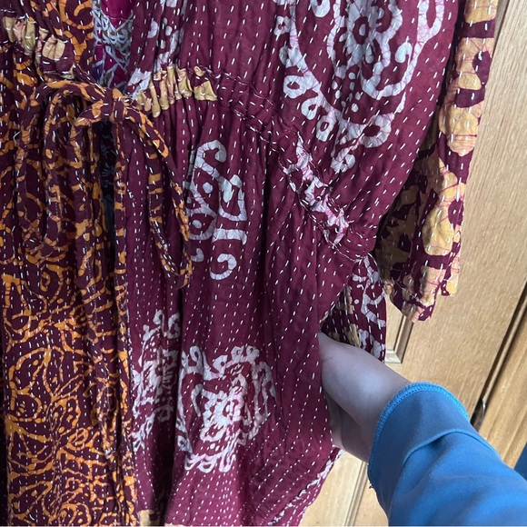 Kantha Bae Rasgulla Sari Serenity Duster Women’s One Size - Picture 2 of 7